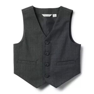 Janie and Jack 3T Charcoal Gray Button-Up Suit Vest